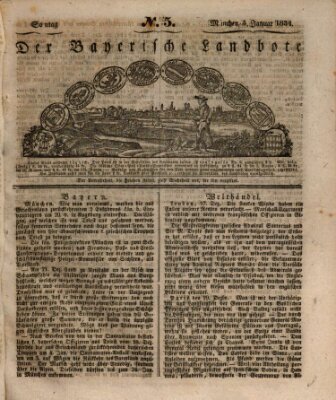 Der Bayerische Landbote Sonntag 5. Januar 1834