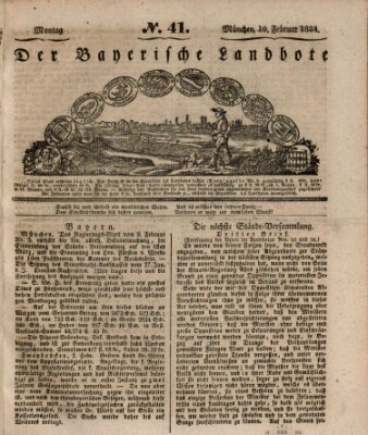 Der Bayerische Landbote Montag 10. Februar 1834