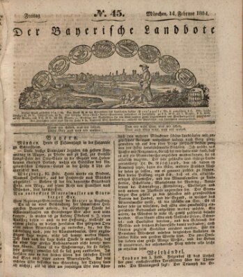 Der Bayerische Landbote Freitag 14. Februar 1834