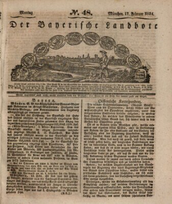 Der Bayerische Landbote Montag 17. Februar 1834