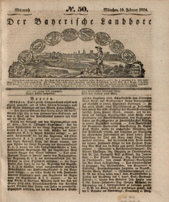 Der Bayerische Landbote Mittwoch 19. Februar 1834