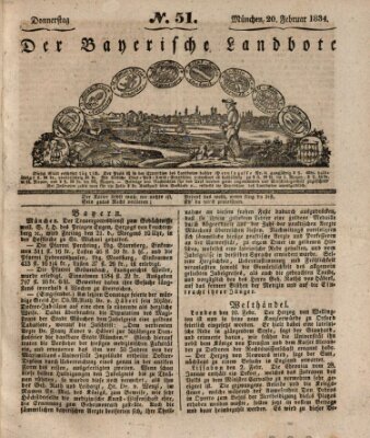 Der Bayerische Landbote Donnerstag 20. Februar 1834