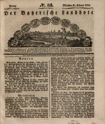 Der Bayerische Landbote Freitag 21. Februar 1834