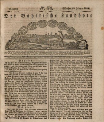 Der Bayerische Landbote Sonntag 23. Februar 1834