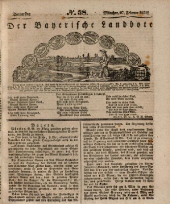 Der Bayerische Landbote Donnerstag 27. Februar 1834