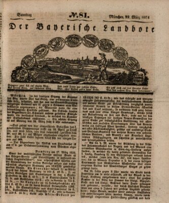 Der Bayerische Landbote Samstag 22. März 1834
