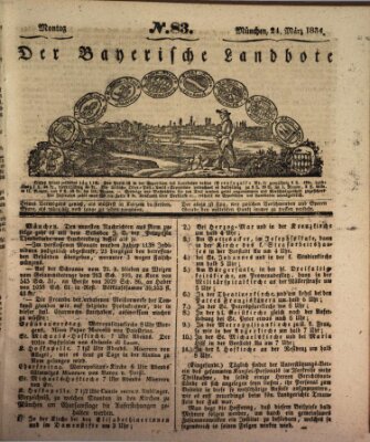 Der Bayerische Landbote Montag 24. März 1834