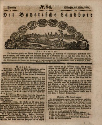 Der Bayerische Landbote Dienstag 25. März 1834