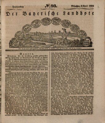 Der Bayerische Landbote Donnerstag 3. April 1834