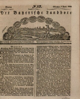 Der Bayerische Landbote Montag 7. April 1834