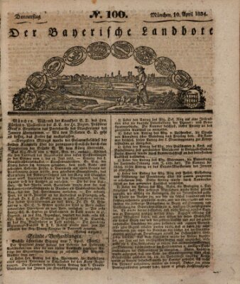 Der Bayerische Landbote Donnerstag 10. April 1834