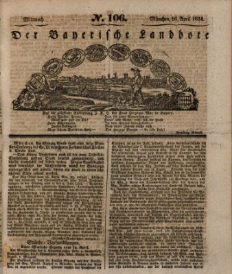 Der Bayerische Landbote Mittwoch 16. April 1834