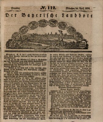 Der Bayerische Landbote Dienstag 22. April 1834