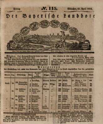 Der Bayerische Landbote Freitag 25. April 1834