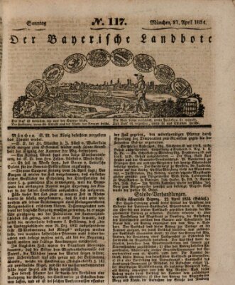 Der Bayerische Landbote Sonntag 27. April 1834