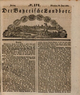 Der Bayerische Landbote Freitag 20. Juni 1834