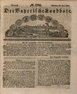 Der Bayerische Landbote Mittwoch 25. Juni 1834