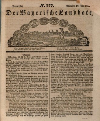 Der Bayerische Landbote Donnerstag 26. Juni 1834