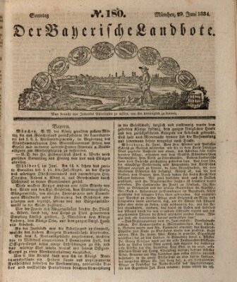 Der Bayerische Landbote Sonntag 29. Juni 1834