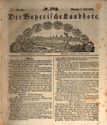 Der Bayerische Landbote Dienstag 1. Juli 1834