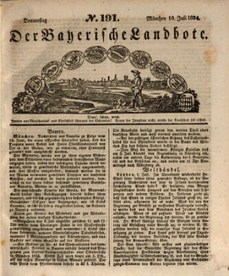 Der Bayerische Landbote Donnerstag 10. Juli 1834