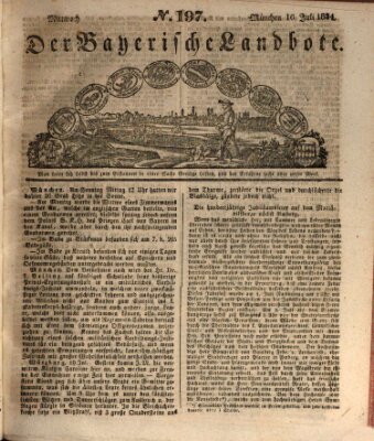 Der Bayerische Landbote Mittwoch 16. Juli 1834