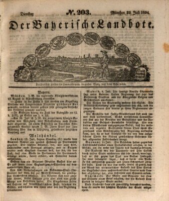 Der Bayerische Landbote Dienstag 22. Juli 1834