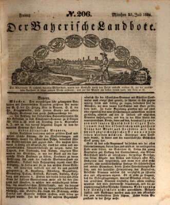 Der Bayerische Landbote Freitag 25. Juli 1834