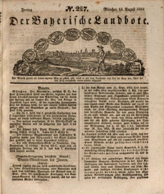 Der Bayerische Landbote Freitag 15. August 1834