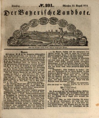 Der Bayerische Landbote Dienstag 19. August 1834