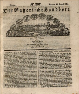 Der Bayerische Landbote Montag 25. August 1834