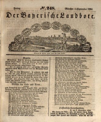 Der Bayerische Landbote Freitag 5. September 1834