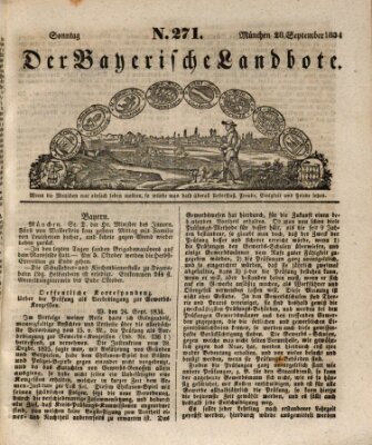 Der Bayerische Landbote Sonntag 28. September 1834