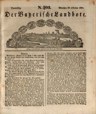 Der Bayerische Landbote Donnerstag 30. Oktober 1834