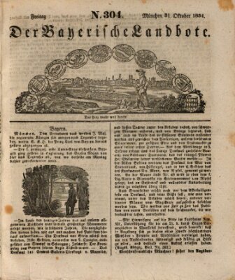 Der Bayerische Landbote Freitag 31. Oktober 1834