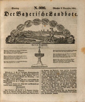 Der Bayerische Landbote Sonntag 2. November 1834