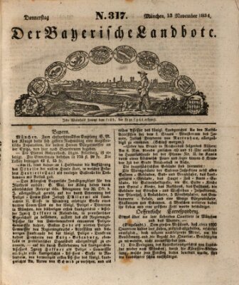 Der Bayerische Landbote Donnerstag 13. November 1834