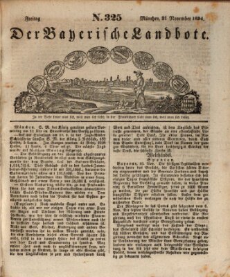 Der Bayerische Landbote Freitag 21. November 1834