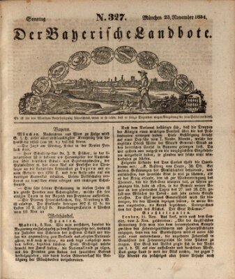 Der Bayerische Landbote Sonntag 23. November 1834