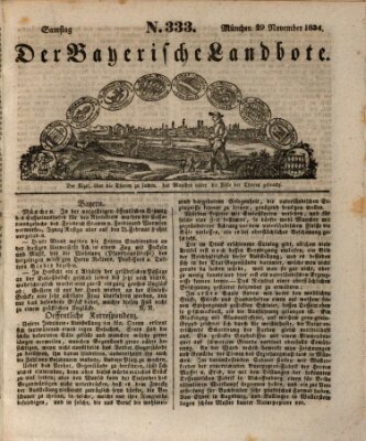 Der Bayerische Landbote Samstag 29. November 1834