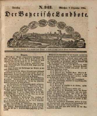 Der Bayerische Landbote Dienstag 9. Dezember 1834