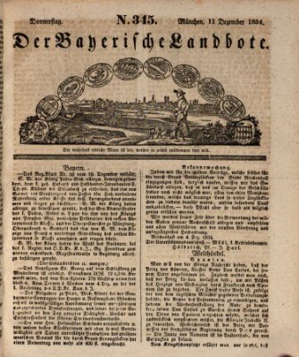 Der Bayerische Landbote Donnerstag 11. Dezember 1834