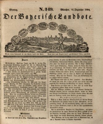 Der Bayerische Landbote Montag 15. Dezember 1834