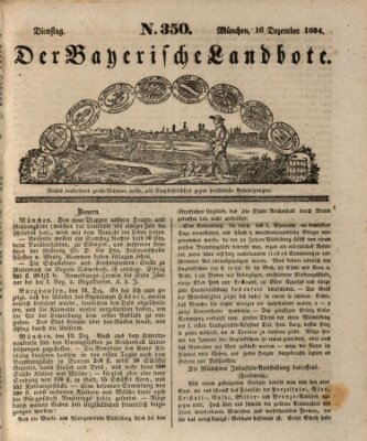 Der Bayerische Landbote Dienstag 16. Dezember 1834