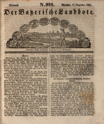 Der Bayerische Landbote Mittwoch 17. Dezember 1834