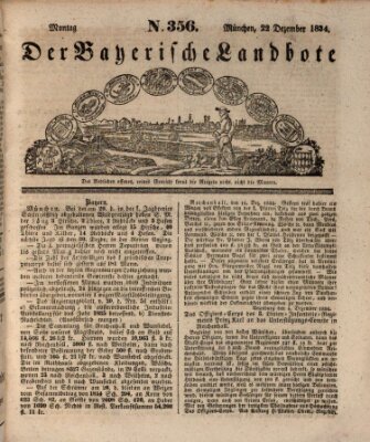 Der Bayerische Landbote Montag 22. Dezember 1834