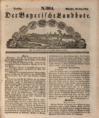 Der Bayerische Landbote Dienstag 30. Dezember 1834