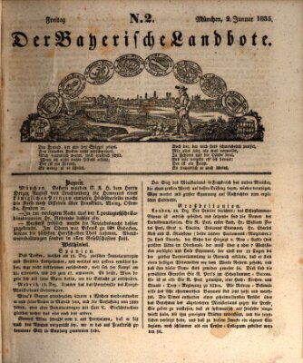 Der Bayerische Landbote Freitag 2. Januar 1835