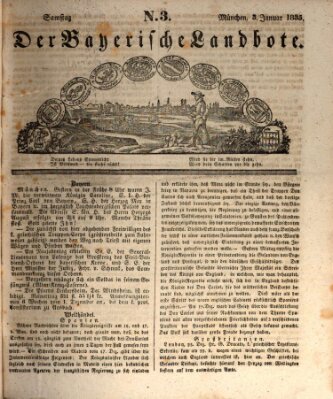 Der Bayerische Landbote Samstag 3. Januar 1835