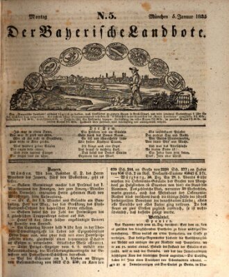 Der Bayerische Landbote Montag 5. Januar 1835